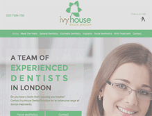 Tablet Screenshot of ivyhousedentalcamden.co.uk